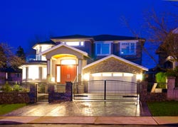 house at night